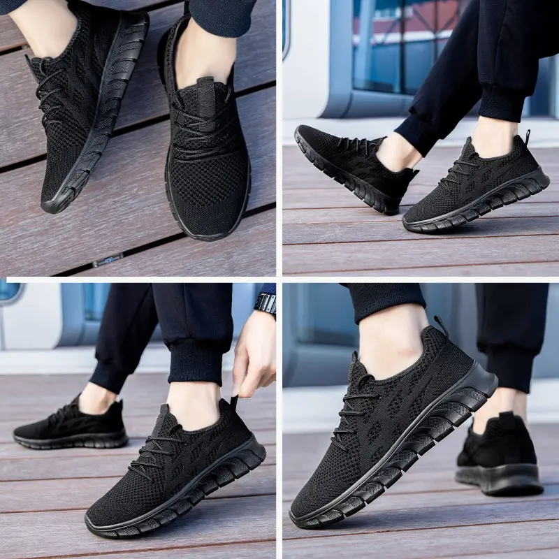 Men's Fashion Outdoor Sports Sneakers Anti-slip Outdoor Running Shoes Breathable Comfortable Walking Shoes Plus Size Available