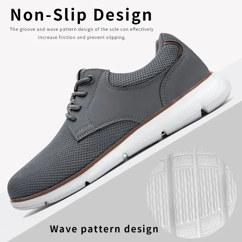 Men's Loafers Comfortable Lightweight Design Breathable Upper Soft Non-Slip Sole for Office Travel Casual Wear All Day Comfort