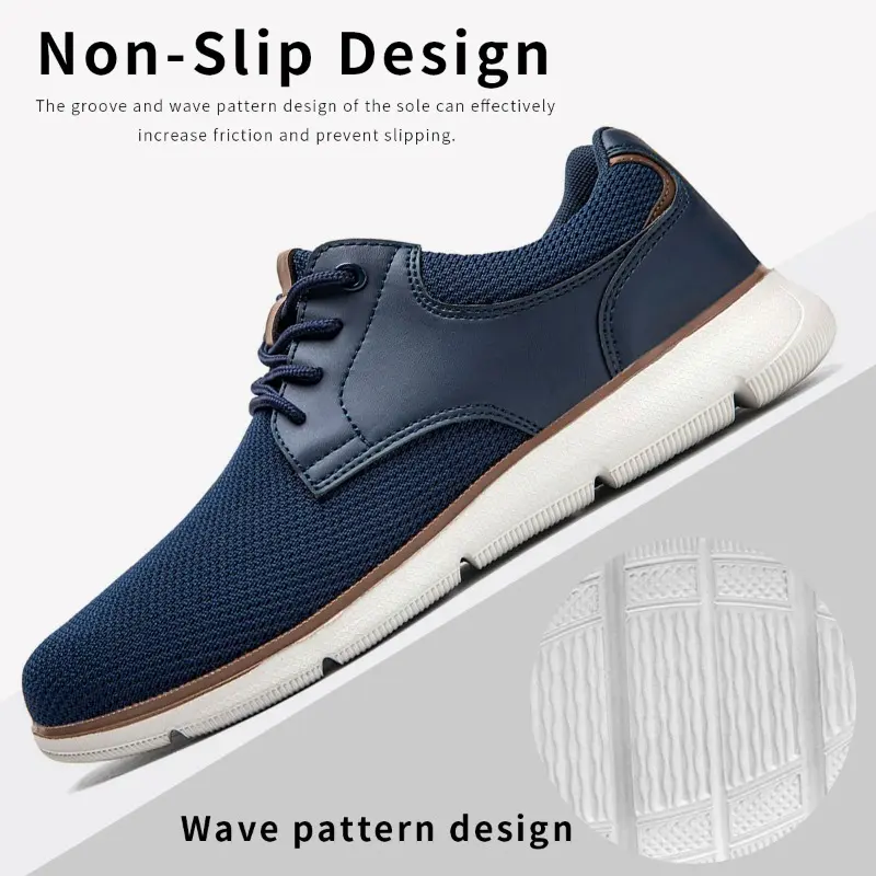 Men's Loafers Comfortable Lightweight Design Breathable Upper Soft Non-Slip Sole for Office Travel Casual Wear All Day Comfort