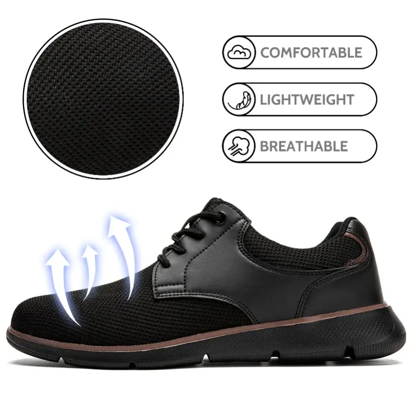 Men's Loafers Comfortable Lightweight Design Breathable Upper Soft Non-Slip Sole for Office Travel Casual Wear All Day Comfort
