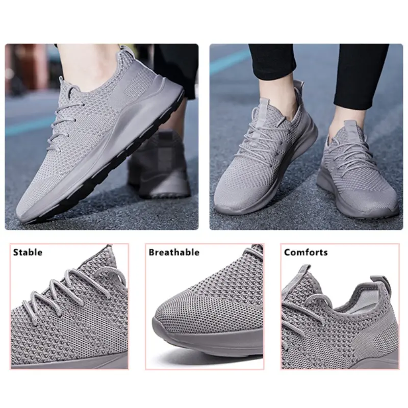 Unisex Durable Sports Shoes Lightweight Breathable Running Sneakers for Men and Women Comfortable Walking Shoes Size 36-46