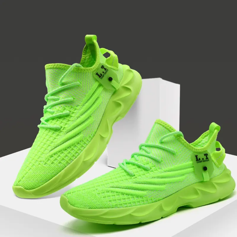 Men's Mesh Athletic Leisure Shoes Lightweight Walking Sneakers Comfort Non-Slip Sole Breathable Running Shoes Big Size 39-48