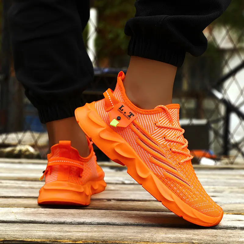 Men's Mesh Athletic Leisure Shoes Lightweight Walking Sneakers Comfort Non-Slip Sole Breathable Running Shoes Big Size 39-48