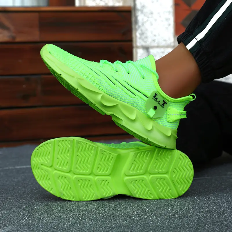 Men's Mesh Athletic Leisure Shoes Lightweight Walking Sneakers Comfort Non-Slip Sole Breathable Running Shoes Big Size 39-48