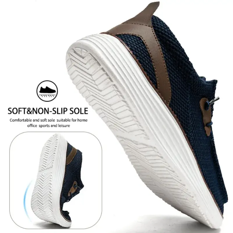Summer Casual Loafers for Men Slip on Shoes Breathable Lightweight Walking Shoes Comfortable Streetwear Sneakers Size 39-48
