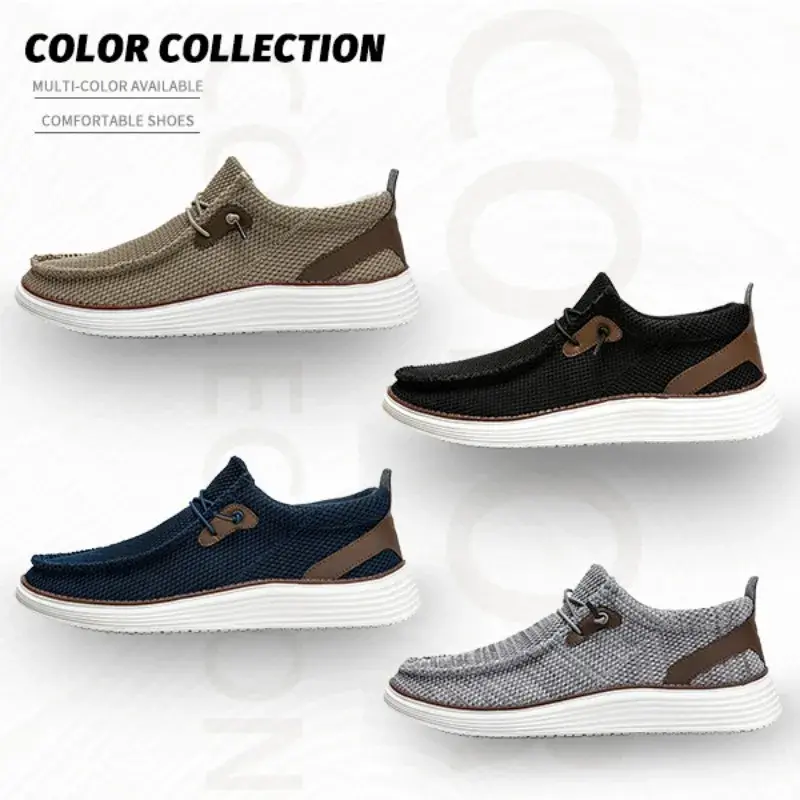 Summer Casual Loafers for Men Slip on Shoes Breathable Lightweight Walking Shoes Comfortable Streetwear Sneakers Size 39-48