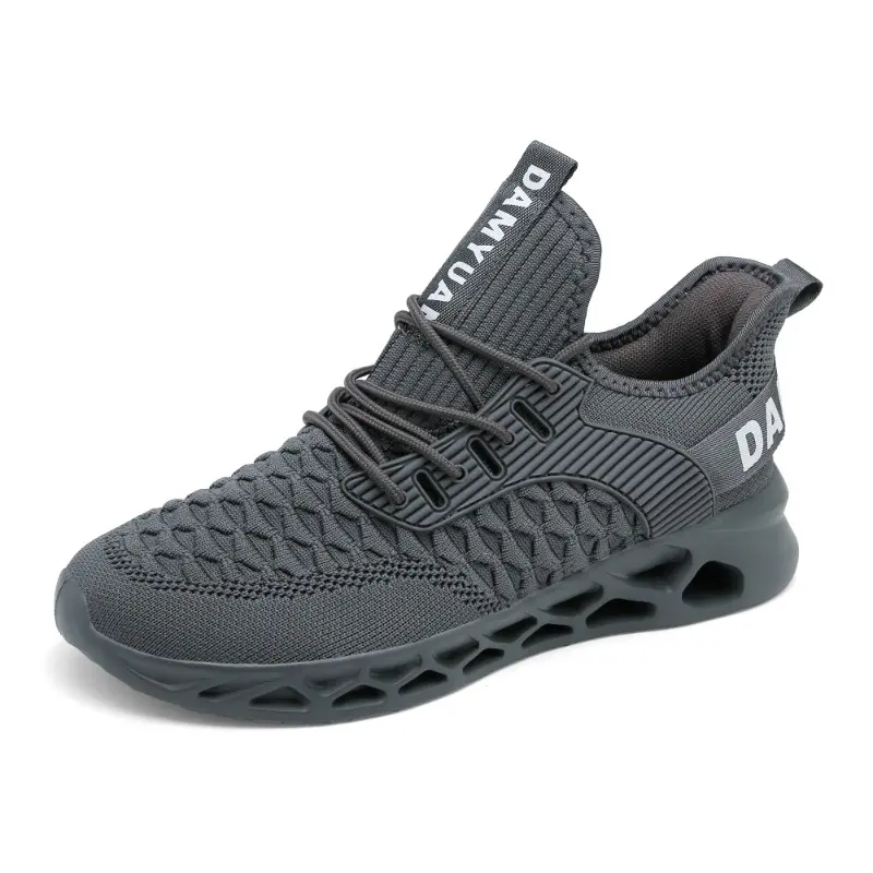 Premium Men's Knitted Casual Sneakers Lightweight Running Shoes Non-Slip Rubber Sole for All-Day Comfort and Jogging Walking