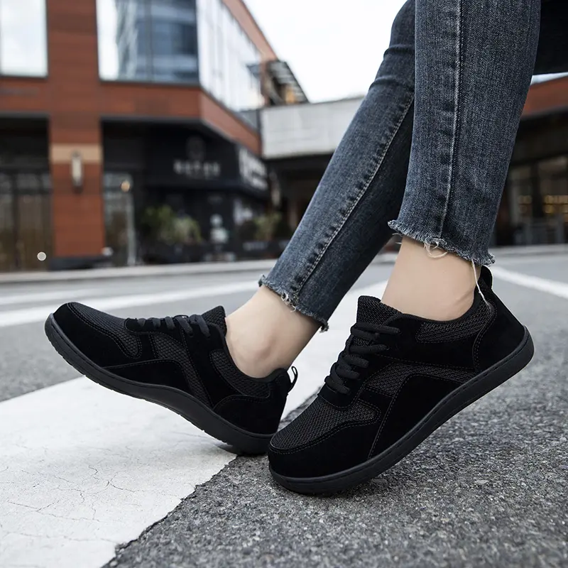 Women's Outdoor Wide Toe Walking Shoes Breathable Mesh Non-Slip Lightweight Comfortable Casual Shoes for Wide Feet All-Day Wear
