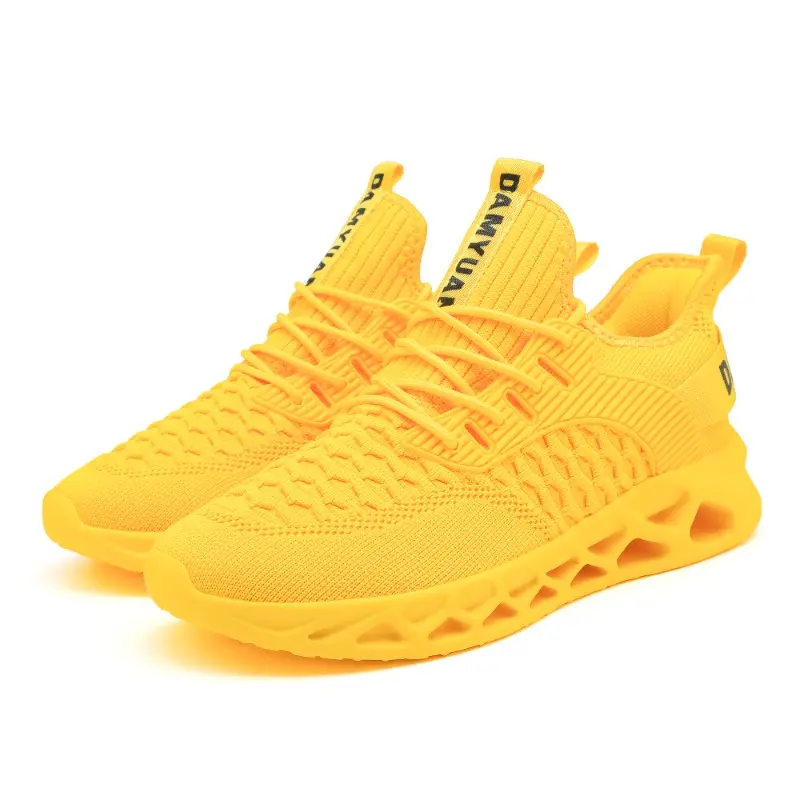 Premium Men's Knitted Casual Sneakers Lightweight Running Shoes Non-Slip Rubber Sole for All-Day Comfort and Jogging Walking