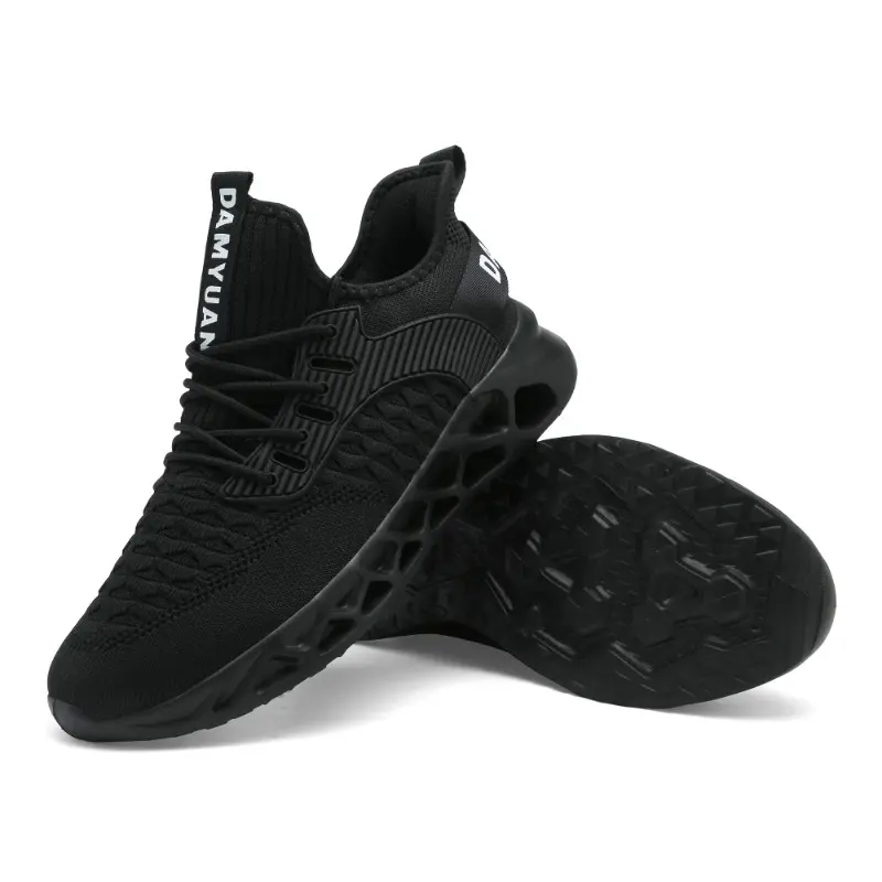 Premium Men's Knitted Casual Sneakers Lightweight Running Shoes Non-Slip Rubber Sole for All-Day Comfort and Jogging Walking