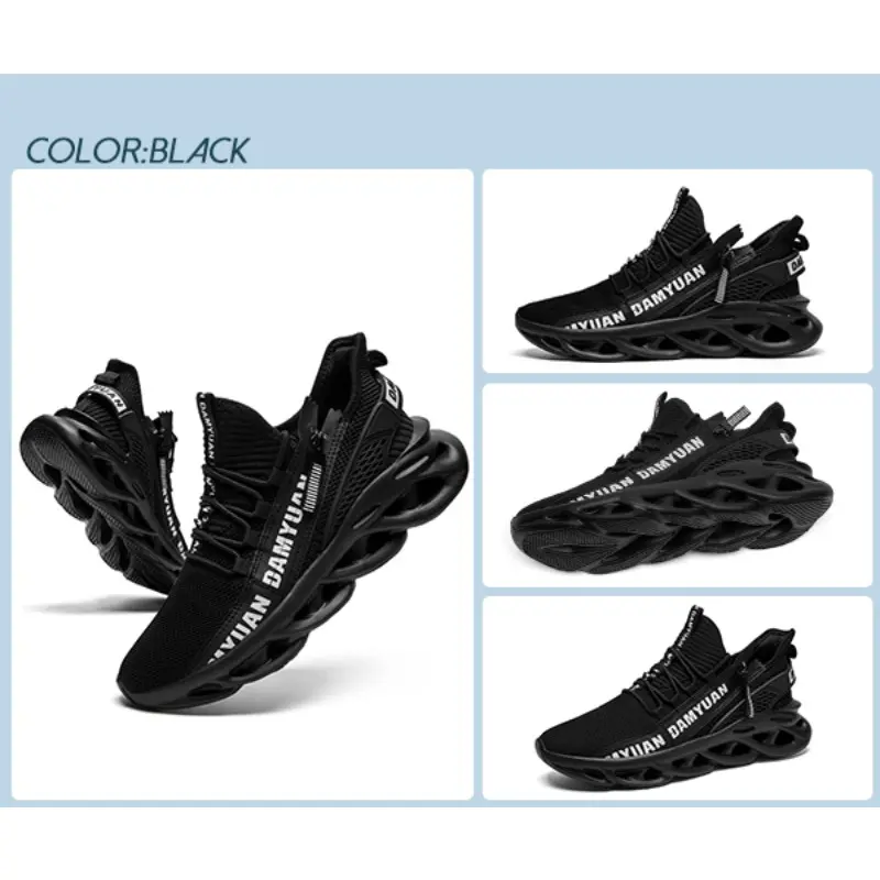 Men's Training Shoes Zipper Fastening Breathable Mesh Cup-Insole Support Ideal for Gym Outdoor Activities and Fitness Training