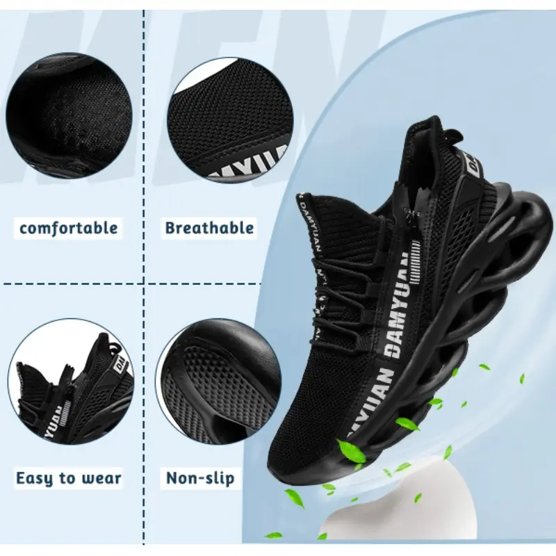 Men's Training Shoes Zipper Fastening Breathable Mesh Cup-Insole Support Ideal for Gym Outdoor Activities and Fitness Training