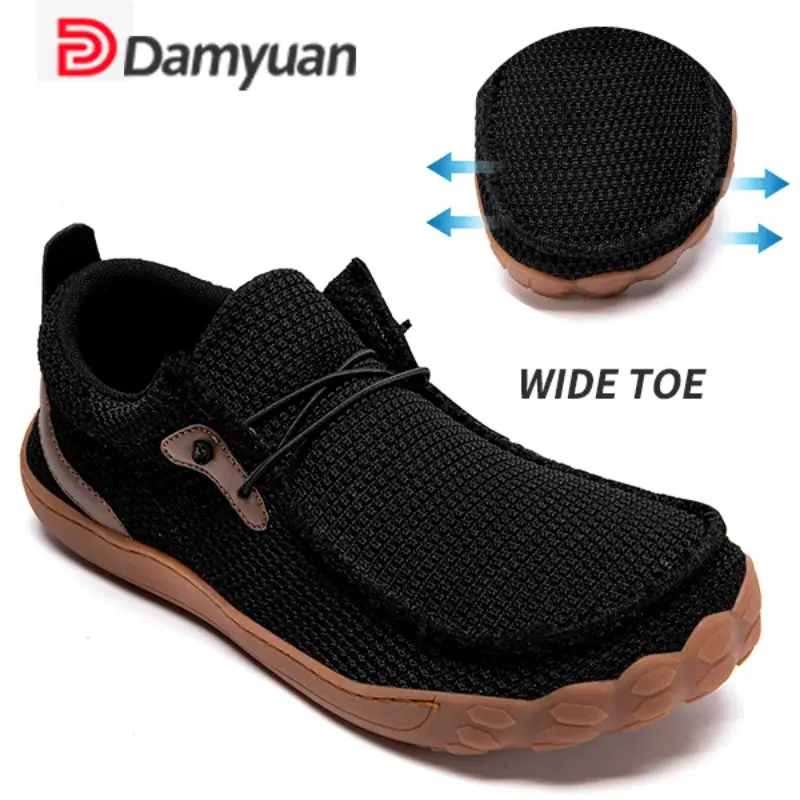 Men's Comfortable Wide Toe Running Shoes Barefoot Lightweight Flexible Sole Casual Walking Shoes for Wide Feet Size 39-46