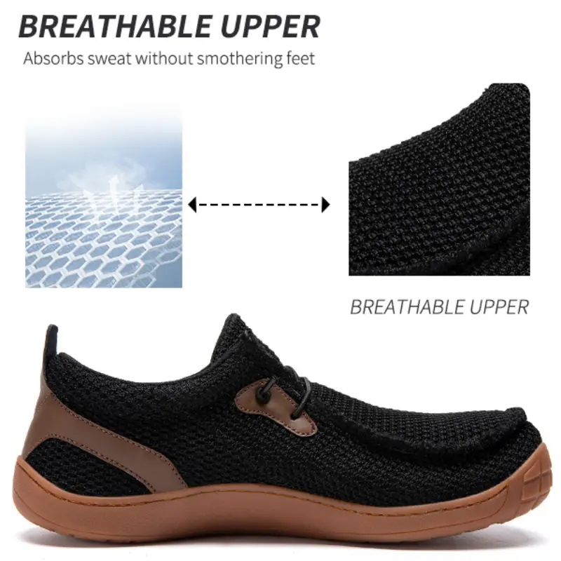 Men's Comfortable Wide Toe Running Shoes Barefoot Lightweight Flexible Sole Casual Walking Shoes for Wide Feet Size 39-46