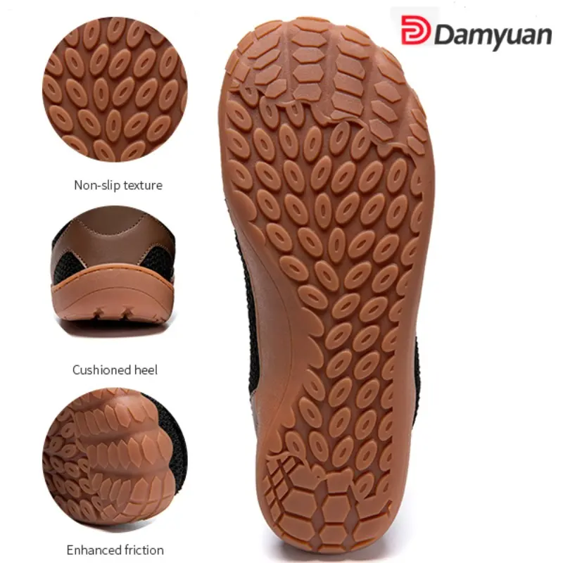 Men's Comfortable Wide Toe Running Shoes Barefoot Lightweight Flexible Sole Casual Walking Shoes for Wide Feet Size 39-46