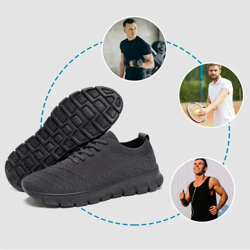 Premium Quality Men's Casual Sports Shoes Breathable Lightweight Sneakers Non-Slip Fashion Comfortable Walking Running Shoes