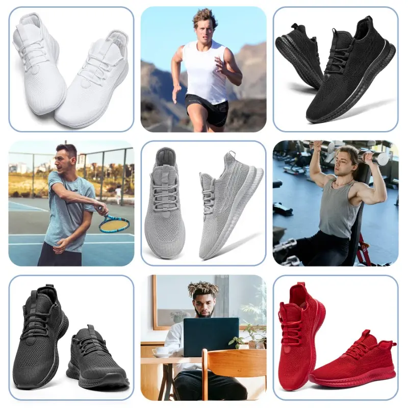 Unisex Fashion Casual Sports Shoes Air Mesh Lightweight Sneakers for Men and Women Comfortable Durable Walking Shoes Size 39-46