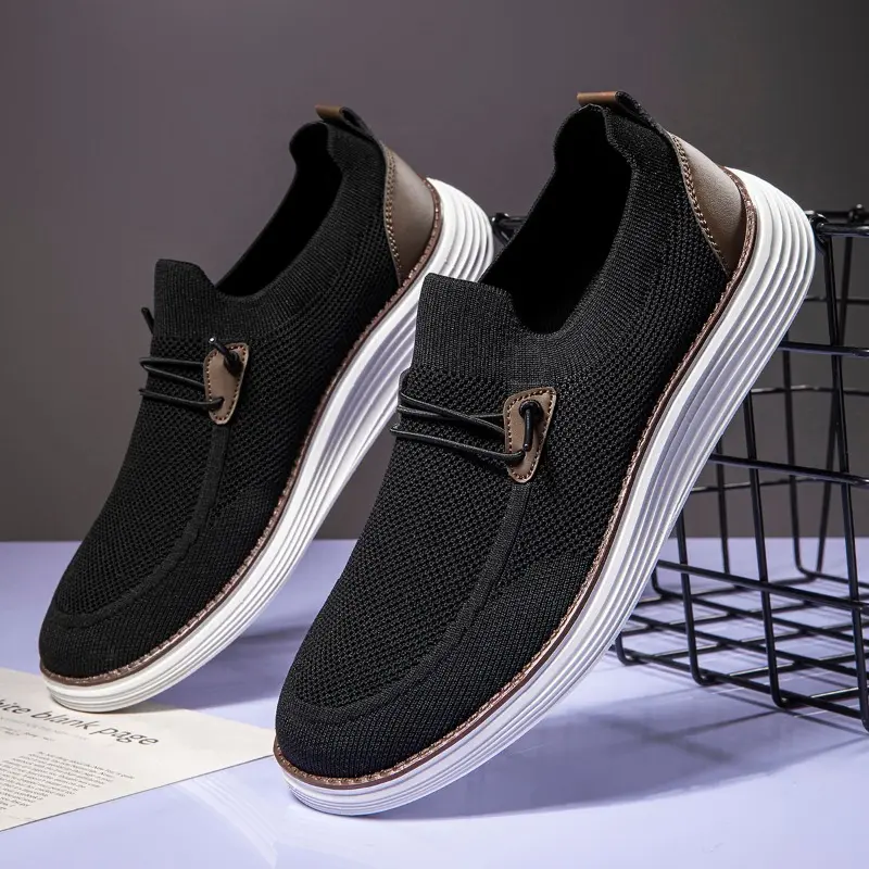 Summer Essential Men's Loafers Ultra Lightweight Breathable Design Versatile Slip-On Shoes for Work and Travel Plus Size 39-48