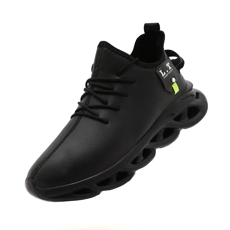 Men's Black Sport Casual Shoes Comfortable Sneakers Non-Slip Rubber Sole Warm Walking Shoe for Indoor Outdoor Use Size 39-46