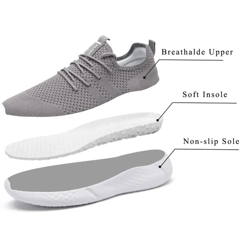 Unisex Trendy Sneakers Lightweight Breathable Running Shoes Non-Slip Sole Comfortable Walking Shoes for Men and Women Size 36-50