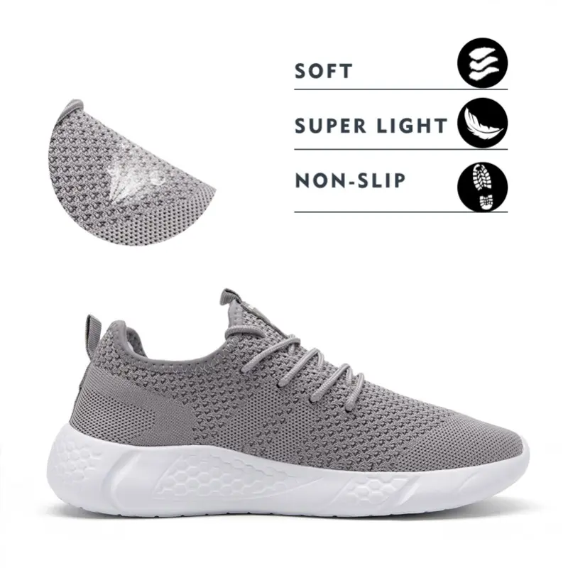 Unisex Trendy Sneakers Lightweight Breathable Running Shoes Non-Slip Sole Comfortable Walking Shoes for Men and Women Size 36-50