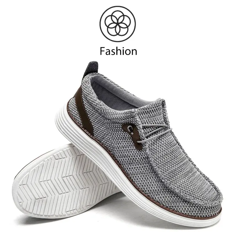 Mens Casual Loafers Slip-On Design Breathable Comfortable Walking Shoes with Vulcanized Rubber Sole Sport Footwear Size 39-48