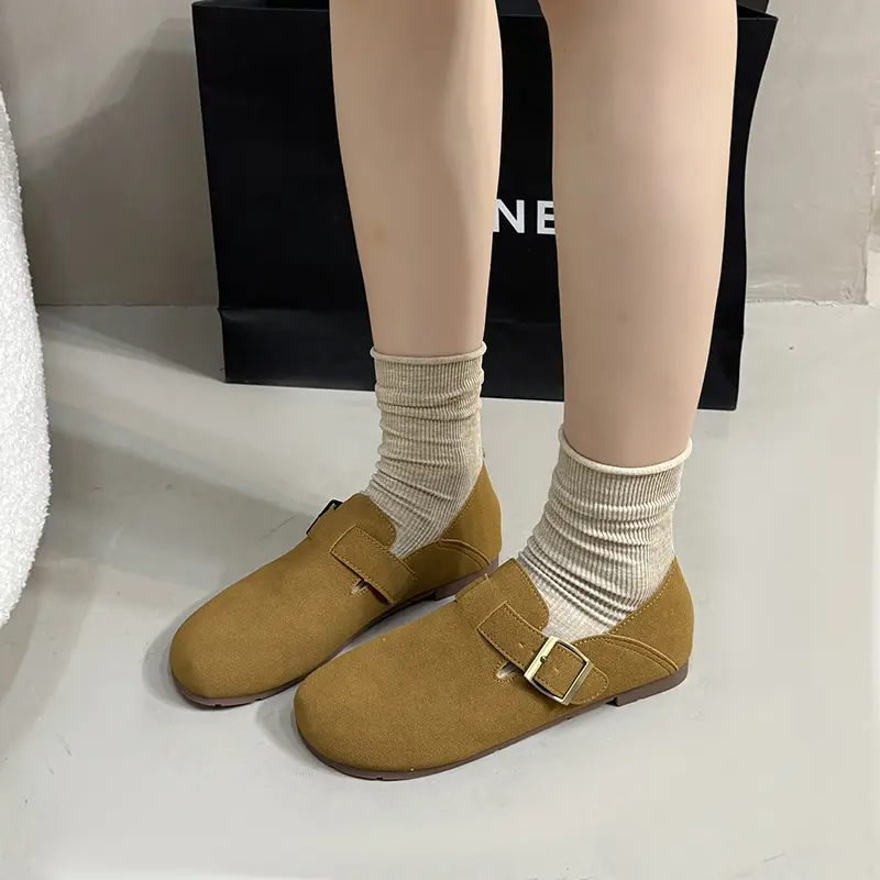 Women Suede Clogs Slippers Cork Suede Clogs Slippers Classic Men Mules Outdoor Cork Antiskid Slippers with Arch Support