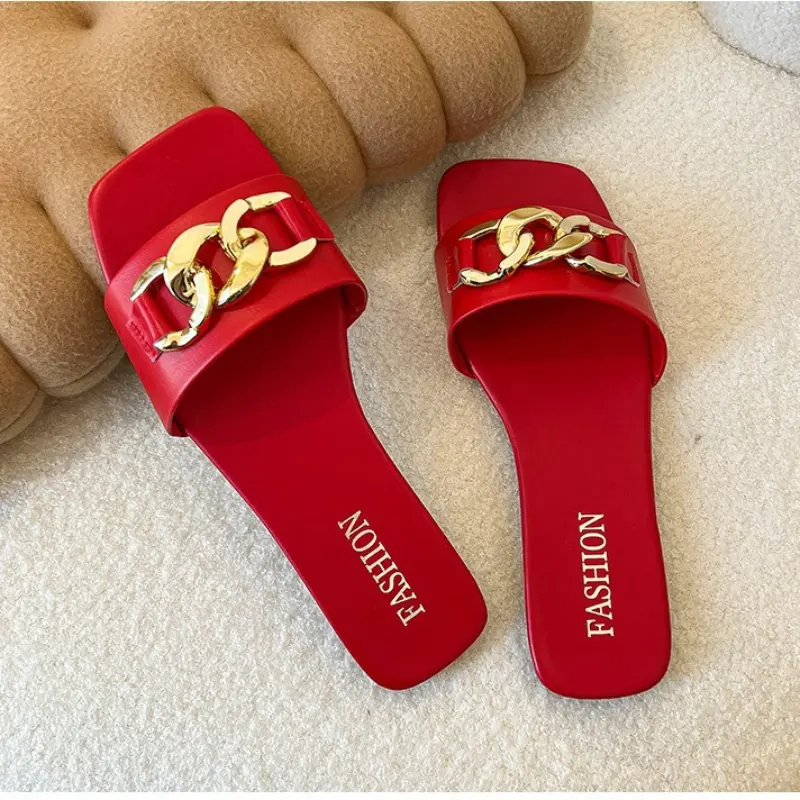 2024 New Summer Women's Slippers Roman Fashion Designer Flat Sandals Latex Soft Sole Shoes Female Breathable Beach Flip-flops