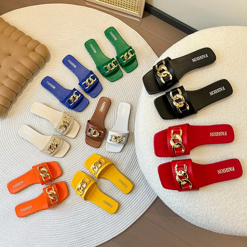 2024 New Summer Women's Slippers Roman Fashion Designer Flat Sandals Latex Soft Sole Shoes Female Breathable Beach Flip-flops