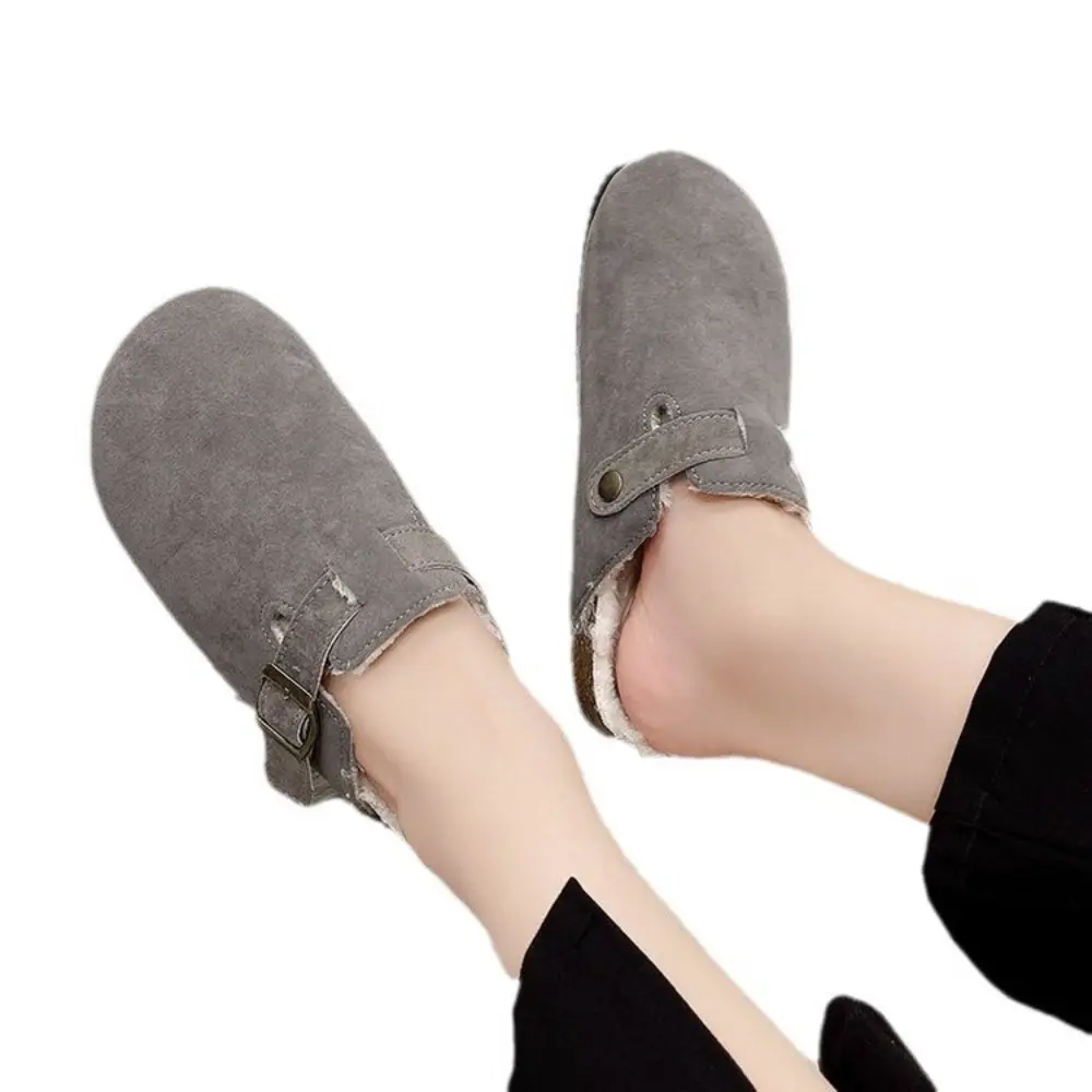 New Fashion Fluffy Platform Slippers for Women 2024 Winter Plush Warm Cotton Shoes Woman Comfort Non Slip Unisex Home Slippers