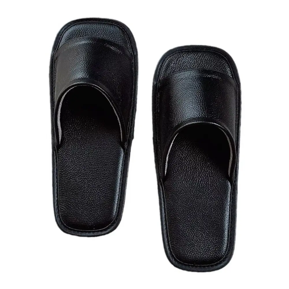 High Quality Cowhide Shoes, New 44 Size Genuine Leather Women's Slippers, Solid Color Casual Flat Shoes, Fashionable