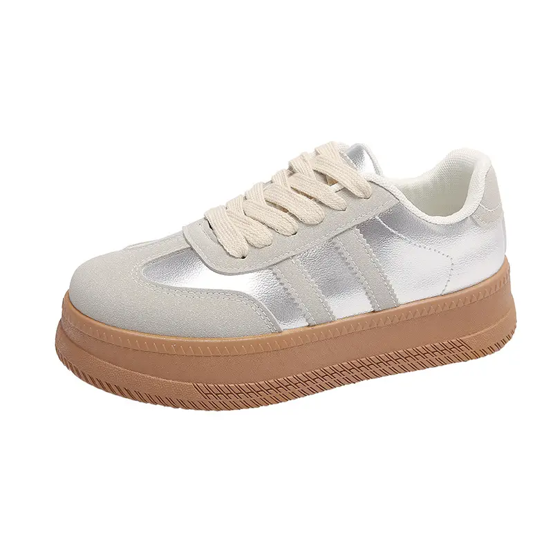 2024 New Women's Casual Sneakers Fashion Lace Up Platform Vulcanize Shoes for Women Outdoor Durable Flats Ladies Running Shoes
