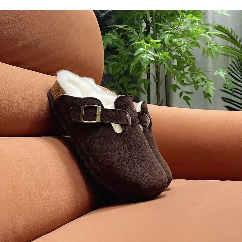 New Fashion Fluffy Platform Slippers for Women 2024 Winter Plush Warm Cotton Shoes Woman Comfort Non Slip Unisex Home Slippers