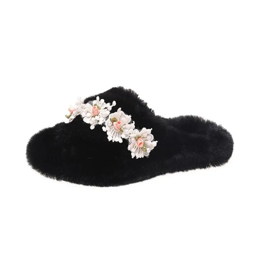 Women Fashion Warm Fluffy Slippers Cozy Faux Fur Cross Indoor Floor Slides Flat Soft Furry Ladies Female Celebrities Flip Flops