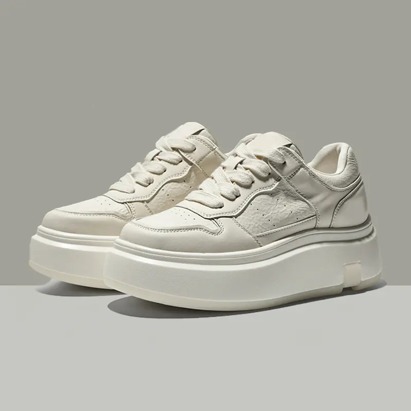 Women's Shoes Spring Autumn Wear Resistant 2024 New Casual Comfortable Platform Flat Bottom Outdoors Lace-up Shoes for Women