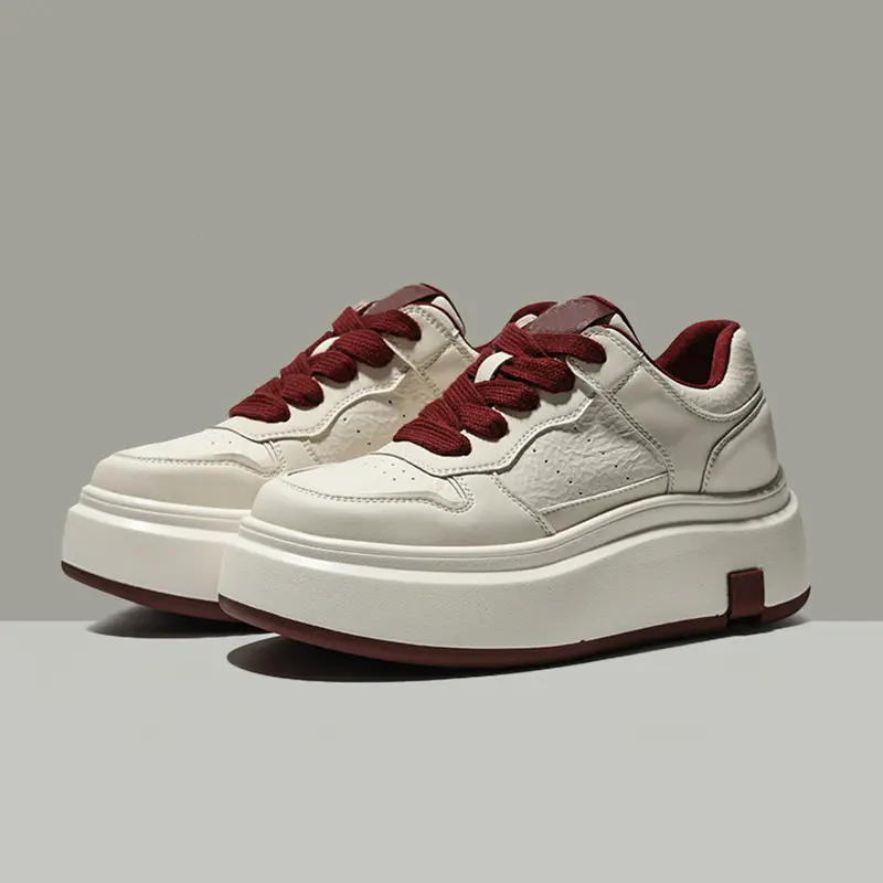 Women's Shoes Spring Autumn Wear Resistant 2024 New Casual Comfortable Platform Flat Bottom Outdoors Lace-up Shoes for Women