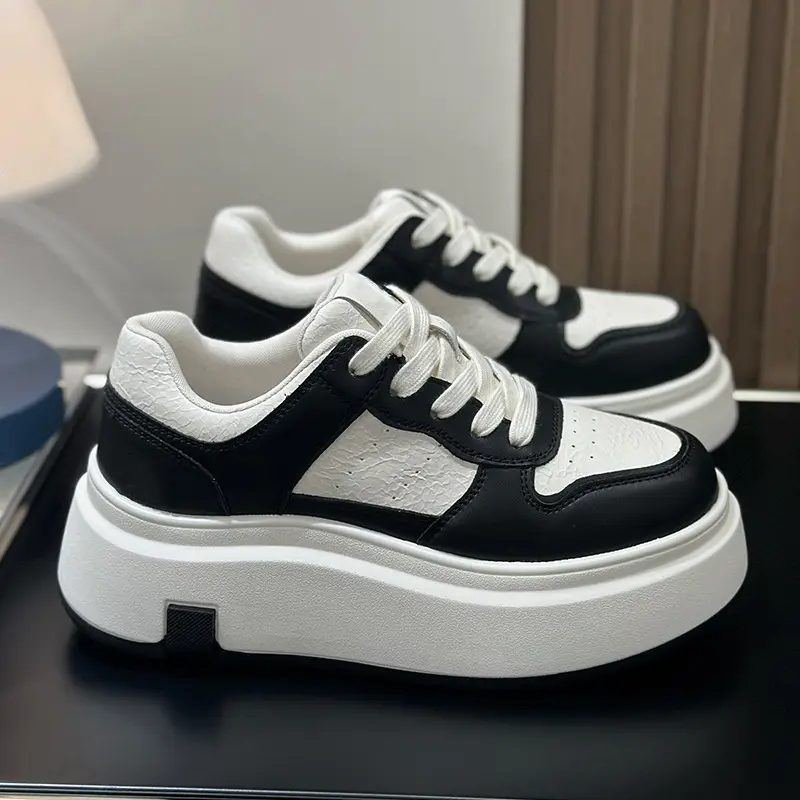 Women's Shoes Spring Autumn Wear Resistant 2024 New Casual Comfortable Platform Flat Bottom Outdoors Lace-up Shoes for Women