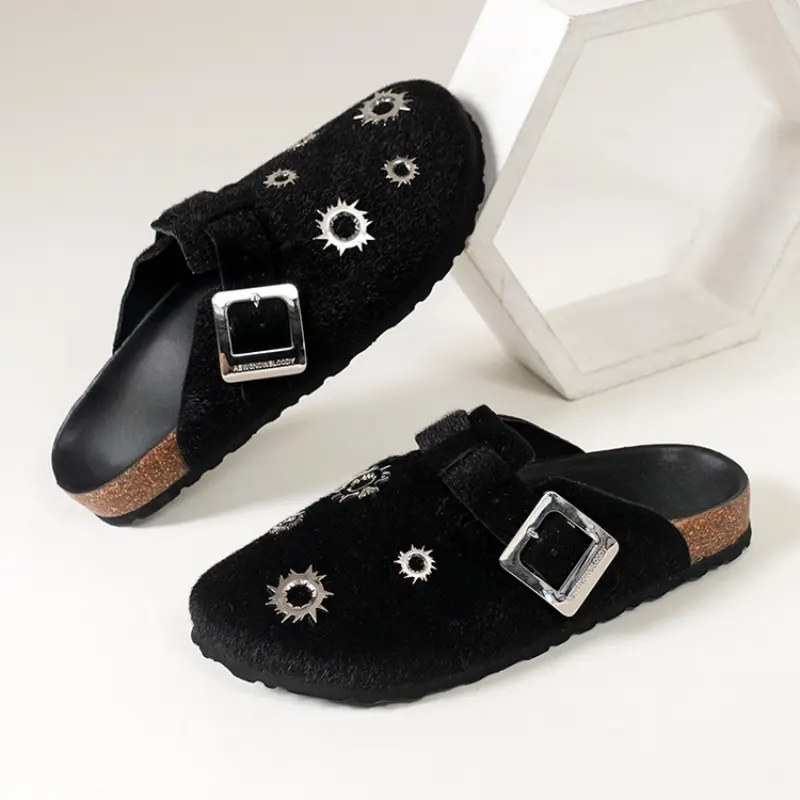 Designer New Mule Shoes Men's and Women's Slippers Suede Flats Casual Sandals Flip-flops Fall New Walking Zapatos Mujer Slipper