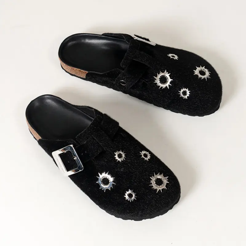 Designer New Mule Shoes Men's and Women's Slippers Suede Flats Casual Sandals Flip-flops Fall New Walking Zapatos Mujer Slipper