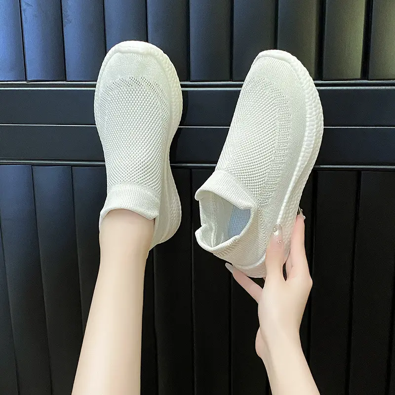 2024 Summer New Comfort Casual Women's Shoes Fashion Soft Sole Breathable Hollow Out Flat Shoes for Women Zapatos De Mujer
