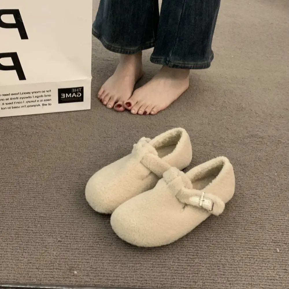 Ladies Women Shallow Mouth Casual Female Sneakers Modis Square Toe Flats New Cute Dress Spring Slip-On Flock 2024