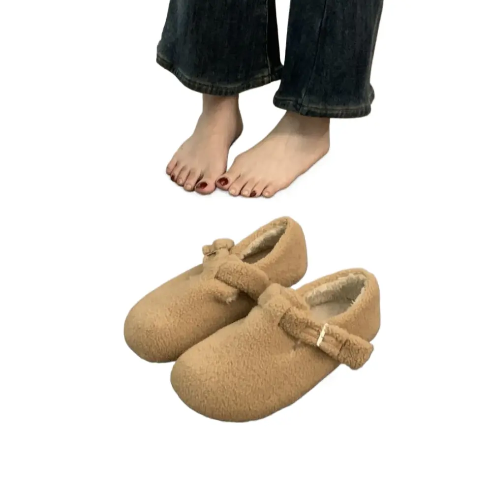Ladies Women Shallow Mouth Casual Female Sneakers Modis Square Toe Flats New Cute Dress Spring Slip-On Flock 2024