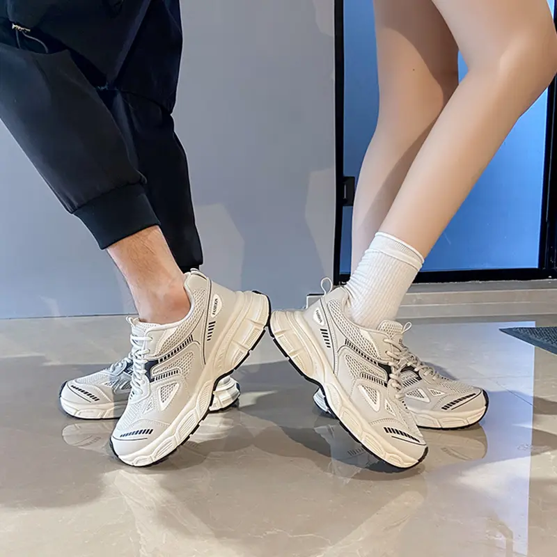 Women's Luxary Chunky Sneakers 2024 Trend Fashion Mesh Breathable Shoes for Men Sports Running Casual Ladies Fitness Vulcanize