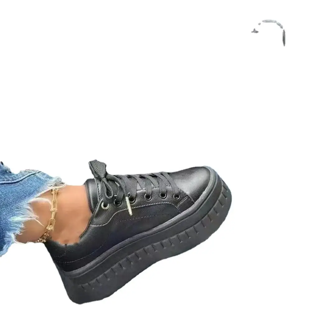Shoes Casual Shoes for Women 2024New Platform Sneakers Solid Color Ladies Footwear Trend Lightweight PU Vulcanized Shoes