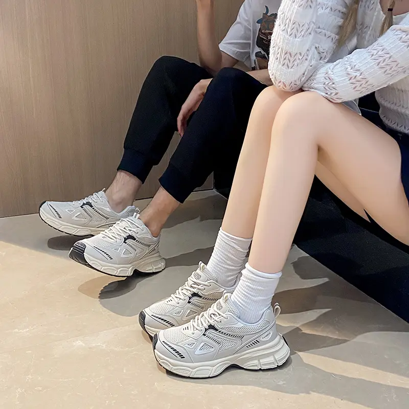 Women's Luxary Chunky Sneakers 2024 Trend Fashion Mesh Breathable Shoes for Men Sports Running Casual Ladies Fitness Vulcanize