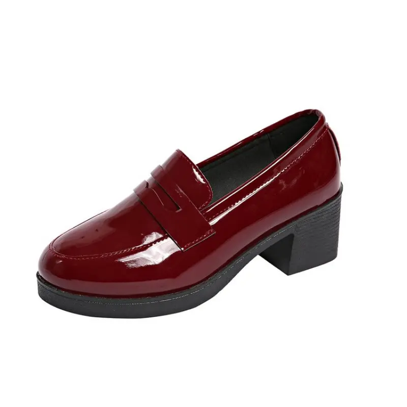 Women's Casual Loafers 2024 New PU Waterproof Thick Soled Women's Shoes Elegant Designer Office Shopping Zapatillas Mujer