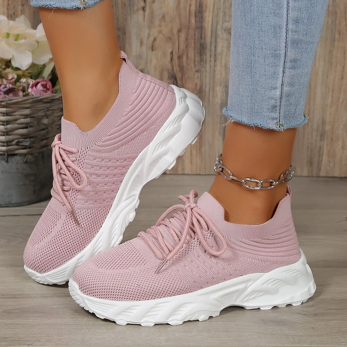 Tênis Leves Para Mulheres, Tênis Adultos, Sapatos Net Respiráveis, Solado Macio Confortável, Sapatos Solteiros Casuais