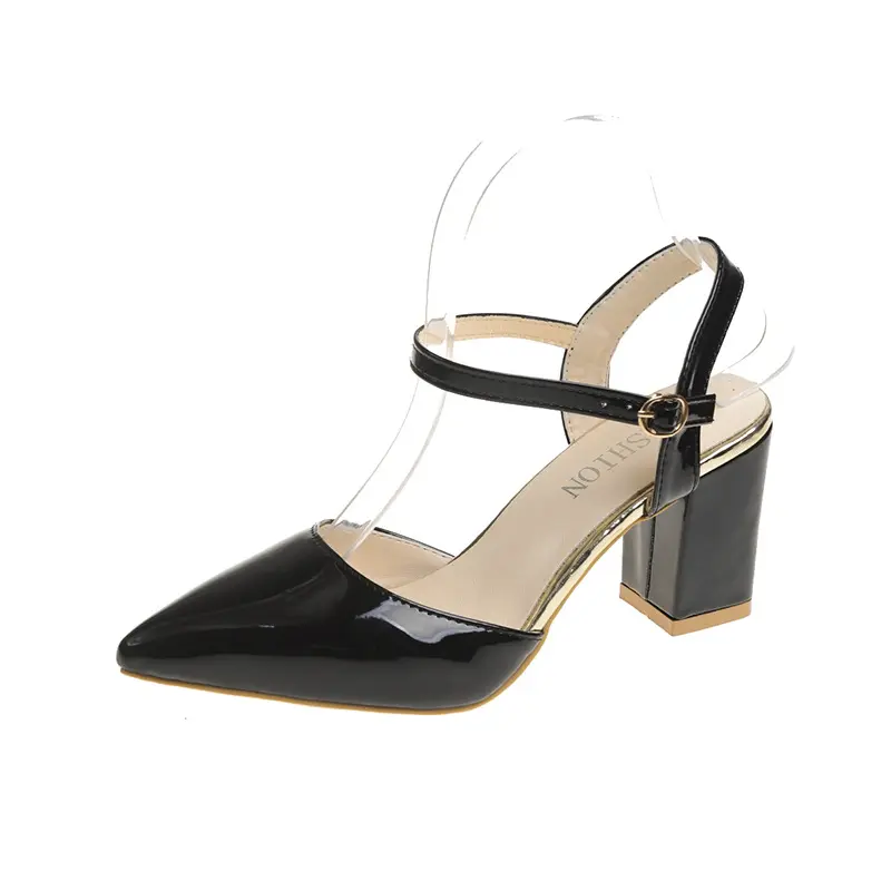 2024 Hot Sale Fashion Baotou Women Pumps Solid Color Outdoors Sexy Party Slender Heel High Heels Women's Sandals Plus Size 43