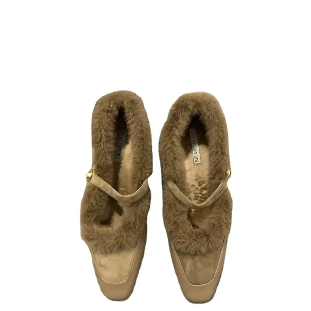 Elegant Women's Fleece-lined Vintage French Style Boots Winter Outerwear 2024 New Style Rubber Upper Summer Wear Flats