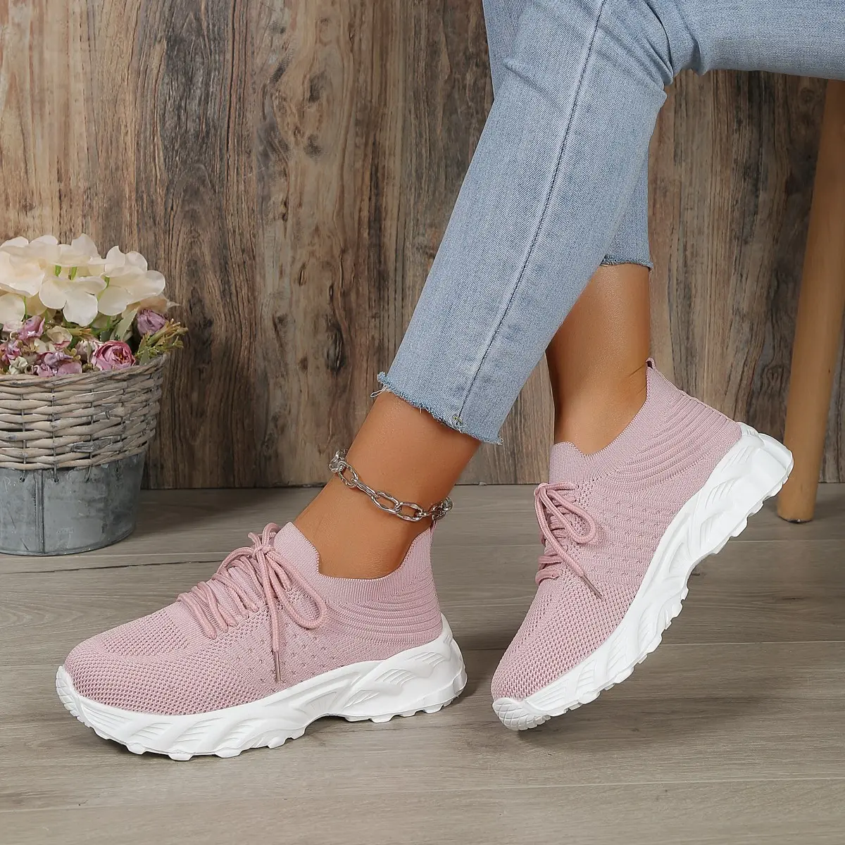 Tênis Leves Para Mulheres, Tênis Adultos, Sapatos Net Respiráveis, Solado Macio Confortável, Sapatos Solteiros Casuais